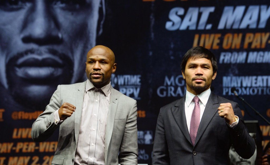 Voici les deux grands gagnants de l'Euromillion du jour. Ils s'appellent Floyd Mayweather et Manny Pacquiao.